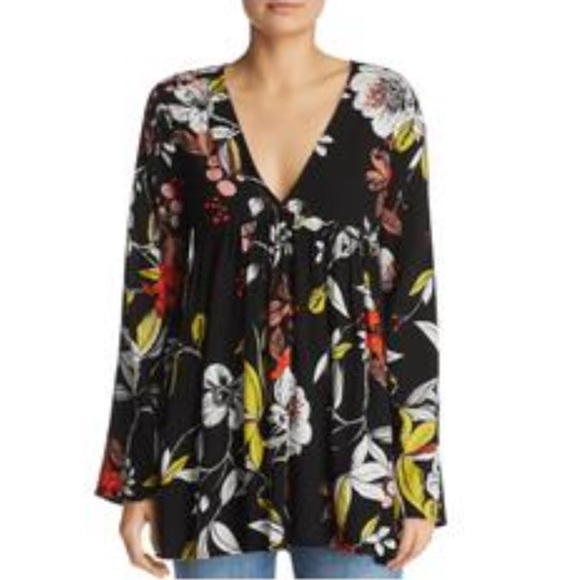 Free People Bella Floral Tunic Top/ Mini Dress - Picture 4 of 14